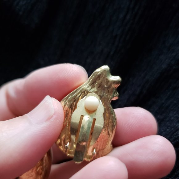 VTG Faux Pearl Clip on Earrings with Jewel Detail - Picture 3 of 11